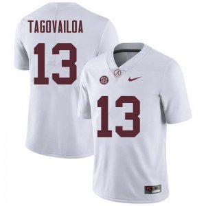 NCAA Men's Alabama Crimson Tide #13 Tua Tagovailoa Stitched College Nike Authentic White Football Jersey XY17F84PA